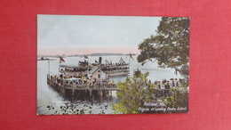 Glitter Added-- Steamer Pilgrim At Landing Peaks Island ---Maine > Portland      Ref  2595 - Portland
