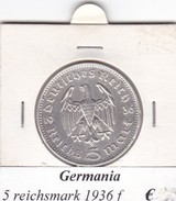 GERMANIA  5 REICHSMARK 1936  LETTERA F  COME DA FOTO - 5 Reichsmark