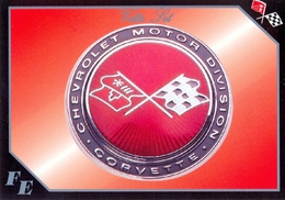 TRADING CARD VETTE SET - N° 55 - CORVETTE FLAG EMBLEM - Moteurs