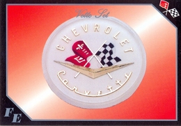 TRADING CARD VETTE SET - N° 19 - CORVETTE FLAG EMBLEM - Moteurs