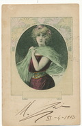 F. Gareis Art Nouveau Tres Jolie Femme  S. B. Vienna Postally Used Buenos Aires Argentina - Gareis, F.