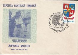 61069- ARAD PHILATELIC EXHIBITION, SPECIAL COVER, 1978, ROMANIA - Storia Postale