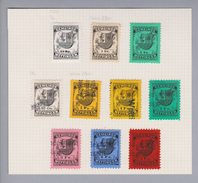 Heimat CH AG Wettingen 1928 10 Fiskalmarken 0.50 - 5.00 Fr. Ungebraucht / Gebraucht - Revenue Stamps