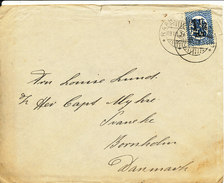 Finland Cover Sent To Denmark 19-7-1921 Single Overprinted Stamp - Briefe U. Dokumente