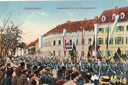 GERMERSHEIM VORBEIMARSCH VOR DER KOMMANDANTUR (CARTE COLORISEE) - Germersheim