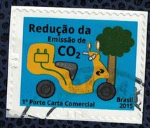 Brésil 2015 Oblitéré Rond Used Scooter électrique Réduire Les émissions De CO2 SU - Used Stamps