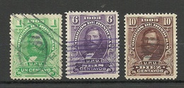 HONDURAS 1903 U.P.U. Michel 93 & 96 - 97 O - UPU (Union Postale Universelle)