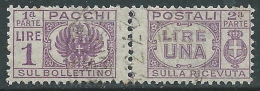 1946 LUOGOTENENZA USATO PACCHI POSTALI 1 LIRA - Z5-5 - Postal Parcels