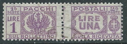 1946 LUOGOTENENZA USATO PACCHI POSTALI 1 LIRA - Z5-7 - Pacchi Postali