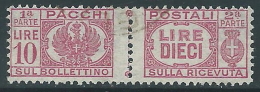1946 LUOGOTENENZA USATO PACCHI POSTALI 10 LIRE - Z10-2 - Postal Parcels