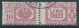 1946 LUOGOTENENZA USATO PACCHI POSTALI 10 LIRE - Z10-4 - Pacchi Postali