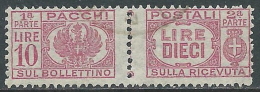 1946 LUOGOTENENZA USATO PACCHI POSTALI 10 LIRE - Z10-7 - Colis-postaux