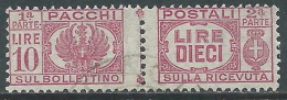 1946 LUOGOTENENZA USATO PACCHI POSTALI 10 LIRE - Z11-2 - Paketmarken