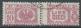 1946 LUOGOTENENZA USATO PACCHI POSTALI 10 LIRE - Z12-2 - Colis-postaux