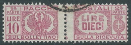 1946 LUOGOTENENZA USATO PACCHI POSTALI 10 LIRE - Z7 - Pacchi Postali