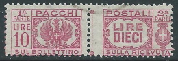 1946 LUOGOTENENZA USATO PACCHI POSTALI 10 LIRE - Z7-7 - Colis-postaux