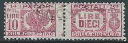 1946 LUOGOTENENZA USATO PACCHI POSTALI 10 LIRE - Z7-8 - Postpaketten