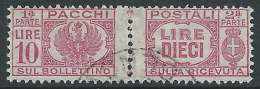 1946 LUOGOTENENZA USATO PACCHI POSTALI 10 LIRE - Z7-9 - Postal Parcels