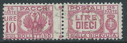 1946 LUOGOTENENZA USATO PACCHI POSTALI 10 LIRE - Z8-2 - Pacchi Postali