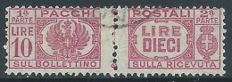 1946 LUOGOTENENZA USATO PACCHI POSTALI 10 LIRE - Z9-4 - Postal Parcels