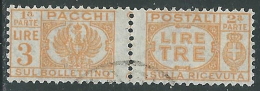 1946 LUOGOTENENZA USATO PACCHI POSTALI 3 LIRE - Z7-3 - Colis-postaux