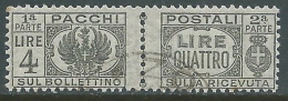 1946 LUOGOTENENZA USATO PACCHI POSTALI 4 LIRE - Z6-8 - Pacchi Postali