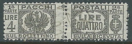 1946 LUOGOTENENZA USATO PACCHI POSTALI 4 LIRE - Z7-4 - Postpaketten