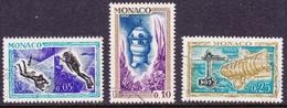 MONACO 1962 The Man Under The Sea (YT 591/ 593 Mi 710/ 712) Used - Oblitérés