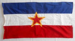 YUGOSLAVIA ORIGINAL VINTAGE COMMUNIST FLAG ... Drapeau Flagge Bandiera Yougoslavie Jugoslawien Jugoslavia - Flaggen
