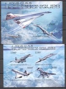 Burundi 2012, Concorde, 4val In BF+BF IMPERFORATED - Unused Stamps