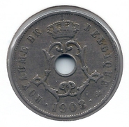 LEOPOLD II  * 25 Cent 1908 Vlaams * Nr 3026 - 25 Centimes