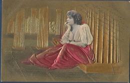 1905 Art Noveau Postcard In Relief - Vrouwen