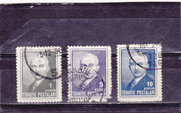 TURQUIE   1946  Y.T. N° 1031  à  1036  Oblitéré - Unused Stamps