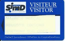 CARTE SALON Magnétique 1995  - SIMD  Card Karte (S.72) - Cartes De Salon Et Démonstration