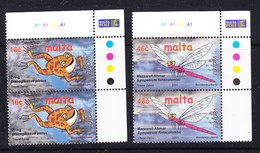 Europa Cept 2001 Malta 2v(pair, Corner, Traffic Lights) ** Mnh (35962J) - 2001