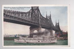 CPA E.U- NEW YORK - QUEENSBORO BRIDGE OVER BLACKWELL'S ISLAND - EAST RIVER - Puentes Y Túneles