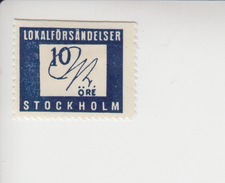 Zweden Lokale Post Facit-cataloog Stockholm Lokalförsändelser 1B * Boven Ongetand - Local Post Stamps