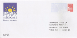 D1183 Entier / Stationery / PSE - PAP Réponse Luquet : Fondation Recherche Médicale - N° D'agrément 0206095 - PAP: Antwort/Luquet