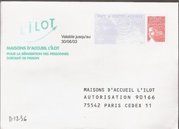 D1236 Entier / Stationery / PSE - PAP Réponse Luquet : Maison D'accueil L'îlot - N° D'agrément 0202057 - Listos Para Enviar: Respuesta /Luquet