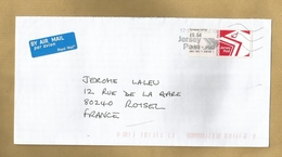 By Air Mail Par Avion Jersey Post 2 Scans 19/10/2015 Vignette De Machine £0.64 Pour La France - Briefe U. Dokumente