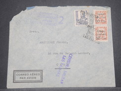 ESPAGNE - Enveloppe De Las Palmas + Censure Pour L 'Algérie En 1937 Par Avion - L 8250 - Marques De Censures Nationalistes