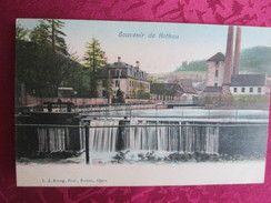 SOUVENIR DE ROTHAU . USINE. DOS 1900 - Rothau