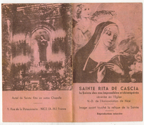 IMAGE PIEUSE HOLY CARD SANTINI Carnet 12 Pages RELIQUIA Sainte Rita De Cascia Image Ayant Touché La Relique De La Sainte - Andachtsbilder
