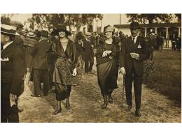 1925 Ca. POSTALES: CONJUNTO DE 5 TARJETAS POSTALES FOTOGRAFICAS DEL HIPODROMO DE CASA ANTUNEZ. - Non Classés