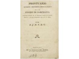 1800. FOLLETO: (BARCELONA). PRONTUARIO METRICO-HISTORICO-CRONOLOGICO DE LOS CONDES DE BARCELONA... - Ohne Zuordnung