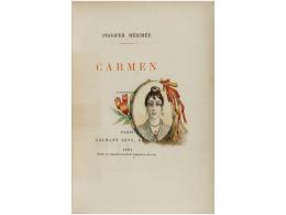 1884. LIBRO: (LITERATURA). MERIMÉE, PROSPER: CARMEN. Paris: Ed. Calman Levy,... - Ohne Zuordnung