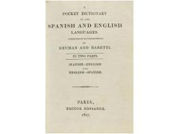 1827. LIBRO: (DICIONARIO). BARETTI And NEUMAN: A POCKET DICTIONARY OF THE SPANISH AND... - Ohne Zuordnung