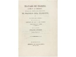 1823. LIBRO: (MILTIAR-ESGRIMA). LHOMASE; EUDALDO: TRATADO DE ESGRIMA A PIE Y A CABALLO, EN... - Sin Clasificación