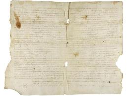 1345. MANUSCRITO: (VALLES-MARATA-CORRO DE DALT. PERE TORRENT, HIJO DE RAIMON AULET DE LA PARROQUIA... - Unclassified