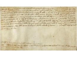 1267. MANUSCRITO: (SAN PERE DE VILAMAJOR). VENTA DE UNA PIEZA DE TIERRA. Interviene: Arnaldus... - Sin Clasificación